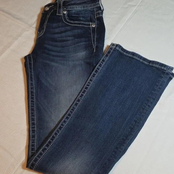 Miss Me Women's Blue Jeans ,mid-Rise Boot,sz 28. - Picture 8 of 8